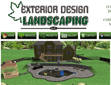 Tablet Screenshot of exteriordesignlandscaping.com